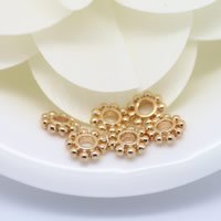Entretoise de perles en laiton, fleur, Plaqué d'or 24K, normes différentes pour le choix, protéger l'environnement, sans nickel, plomb et cadmium, 100PC/lot, Vendu par lot