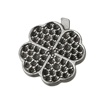 Stainless Steel Cabochon Setting, Four Leaf Clover, machine polishing, original color, 16x18.50x2.50mm, Inner Diameter:Approx 1.5mm, 100PCs/Lot, Sold By Lot