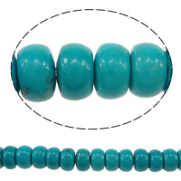 Türkis Perlen, Natürliche Türkis, Rondell, verschiedene Größen vorhanden, blau, Klasse AA, Bohrung:ca. 1mm, Länge:ca. 16 ZollInch, verkauft von Menge