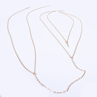 Body Chain Jewelry, Iron, with 5cm extender chain, gold color plated, oval chain, lead & cadmium free, 52cm, Sold Per Approx 20 Inch Strand
