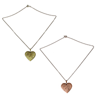 Fashion Locket Necklace, Brass, Heart, plated, twist oval chain, more colors for choice, nickel, lead & cadmium free, 29x29x7mm, 35mm, 1x0.5mm, Inner Diameter:Approx 21x17mm, Length:Approx 18 Inch, 10Strands/Lot, Sold By Lot