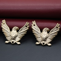 Animal Zinc Alloy Connector Eagle gold color plated 2/1 loop lead & cadmium free 28mm Approx 1mm Sold By Bag