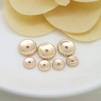 Messing spacer perler, Flad Rund, 24K forgyldt, forskellig størrelse for valg, nikkel, bly & cadmium fri, 100pc'er/Lot, Solgt af Lot