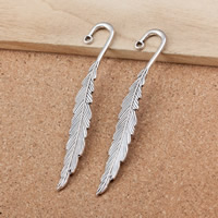 Tibetan Style Feather Pendants, antique silver color plated, nickel, lead & cadmium free, 85x14x1.50mm, Hole:Approx 1.5mm, 200PCs/Lot, Sold By Lot