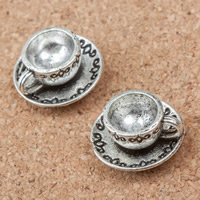 Tibetan Style Tool Pendants, Cup, antique silver color plated, nickel, lead & cadmium free, 7x14mm, Hole:Approx 2mm, 250PCs/Lot, Sold By Lot
