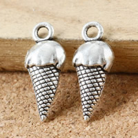 Tibetan Style Pendants, Ice Cream, antique silver color plated, nickel, lead & cadmium free, 19x8x5mm, Hole:Approx 2mm, 400PCs/Lot, Sold By Lot