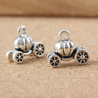 Vehicle Shaped Tibetan Style Pendants, Pumpkin Car, antique silver color plated, nickel, lead & cadmium free, 11x13x6mm, Hole:Approx 2mm, 400PCs/Lot, Sold By Lot