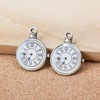 Zinc Alloy Pendant Clock word love antique silver color plated enamel nickel lead & cadmium free Approx 2mm Sold By Lot