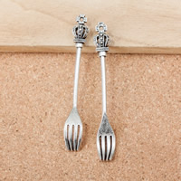 Zinc Alloy Tool Pendants Fork antique silver color plated nickel lead & cadmium free Approx 2mm Sold By Lot