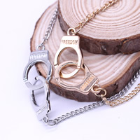 Zinc Alloy Bracelet with 5cm extender chain Handcuffs word freedom plated twist oval chain lead & cadmium free 32mm Sold Per Approx 6.5 Inch Strand