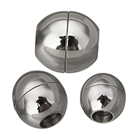 Edelstahl Magnetverschluss, oval, verschiedene Größen vorhanden, originale Farbe, 10PCs/Menge, verkauft von Menge