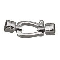 Stainless Steel Jewelry Clasp with end cap original color Approx 6mm Sold By Lot