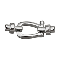 Stainless Steel Jewelry Clasp with end cap original color Approx 3mm Sold By Lot