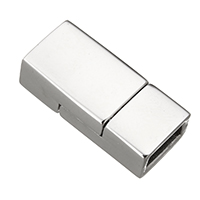 Stainless Steel Magnetic Clasp, Rectangle, original color, 17.50x7.50x5mm, Hole:Approx 6x2mm, 10PCs/Lot, Sold By Lot