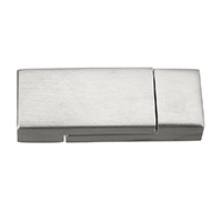 Stainless Steel Magnetic Clasp, Rectangle, original color, 25x9.50x4.50mm, Hole:Approx 8x3mm, 10PCs/Lot, Sold By Lot