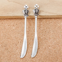Tibetan Style Pendants, Sword, antique silver color plated, nickel, lead & cadmium free, 60x6x7mm, Hole:Approx 1.5mm, 100PCs/Lot, Sold By Lot