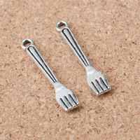 Zinc Alloy Tool Pendants Fork antique silver color plated nickel lead & cadmium free Approx 1.5mm Sold By Lot
