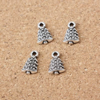 Tibetan Style Christmas Pendants, Christmas Tree, antique silver color plated, nickel, lead & cadmium free, 12x7x2mm, Hole:Approx 1mm, 500PCs/Lot, Sold By Lot