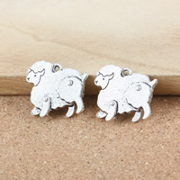 Tibetan Style Animal Pendants, Sheep, antique silver color plated, nickel, lead & cadmium free, 18x21x4mm, Hole:Approx 2mm, 200PCs/Lot, Sold By Lot