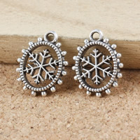 Tibetan Style Flat Oval Pendants, antique silver color plated, nickel, lead & cadmium free, 15x12x2.50mm, Hole:Approx 1.5mm, 500PCs/Lot, Sold By Lot