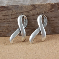 Awareness Ribbon Pendant, Tibetan Style, antique silver color plated, nickel, lead & cadmium free, 31x15x4mm, Hole:Approx 3mm, 200PCs/Lot, Sold By Lot
