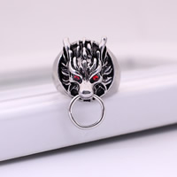 Other Ring for Men Zinc Alloy Dragon antique silver color plated with rhinestone lead & cadmium free US Ring Sold By PC