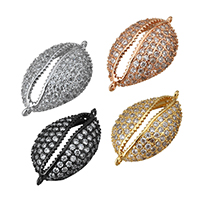 Cubic Zirconia Micro Pave Brass Connector plated micro pave cubic zirconia & 1/1 loop nickel lead & cadmium free Approx 1.5mm Sold By Lot