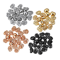 Cubic Zirconia Micro Pave Brass Beads, Egyptian Pharaoh, plated, micro pave cubic zirconia, more colors for choice, nickel, lead & cadmium free, 9.50x11x7mm, Hole:Approx 2mm, 20PCs/Lot, Sold By Lot