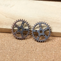 Zinc Alloy Jewelry Washers Gear Wheel antique copper color plated nickel lead & cadmium free Sold By Lot