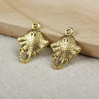 Tibetan Style Animal Pendants, Elephant, antique gold color plated, nickel, lead & cadmium free, 20x15x2mm, Hole:Approx 2mm, 300PCs/Lot, Sold By Lot
