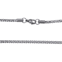 Stainless Steel, lantern chain, original color, 3mm, Length:Approx 20 Inch, 10Strands/Lot, Sold By Lot