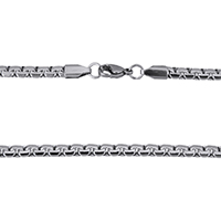 Stainless Steel Necklace Chain, box chain, original color, 4x2mm, Length:Approx 24 Inch, 10Strands/Lot, Sold By Lot