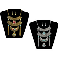 Fashion Statement Necklace earring & necklace Zinc Alloy with Turquoise iron earring hook with 3.5lnch extender chain plated twist oval chain & with rhinestone nickel lead & cadmium free 25mm Length Approx 17 Inch Sold By Lot