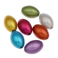 Perles miracles acryliques, Acrylique, ovale, couleurs mélangées, 9x14mm, Trou:Environ 1mm, Environ 750PC/sac, Vendu par sac