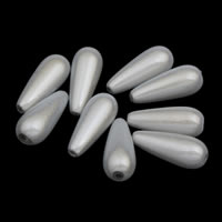 Miracle Acrylic Beads, Teardrop, different size for choice, silver-grey, Hole:Approx 1mm, Sold By Bag