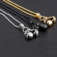 Stainless Steel Jewelry Necklace Boxing Glove plated box chain & for man & blacken Sold Per Approx 21.6 Inch Strand