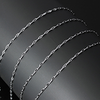 Rozsdamentes acélból készült ékszerek Chain, Stainless Steel, az eredeti szín, 4.50x2x0.20mm, 10m/Lot, Által értékesített Lot
