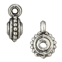 Zinc Alloy Bail Beads Rondelle antique silver color plated nickel lead & cadmium free Approx 2mm Sold By Lot