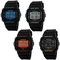 SKmei® Mænd Smykker Watch, Silicone, med Glas & Stainless Steel, flere farver til valg, 50x51mm, Længde Ca. 10.9 inch, Solgt af PC