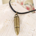 Waxed Nylon Cord Necklace, Tibetan Style, with Waxed Nylon Cord, Bullet, antique bronze color plated, lead & cadmium free, 420mm, Sold Per Approx 16.54 Inch Strand