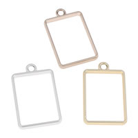 Zinc Alloy Pendants Rectangle plated matte lead & cadmium free Approx 2mm Sold By Bag