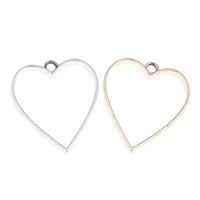 Zinc Alloy Heart Pendants plated lead & cadmium free Approx 2mm Sold By Bag
