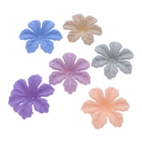 Acrylique calotte de perle, fleur, caoutchouté, plus de couleurs à choisir, 36x10mm, Trou:Environ 1mm, Environ 200PC/sac, Vendu par sac