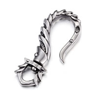 Stainless Steel Pendants, Pirate Fishhook, for man & blacken, 24x57mm, Hole:Approx 4x5mm, Sold By PC