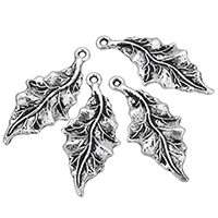 Tibetan Style Leaf Pendants, antique silver color plated, nickel, lead & cadmium free, 13x29x2mm, Hole:Approx 1mm, 500PCs/Lot, Sold By Lot
