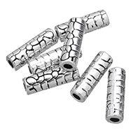 Zinc Alloy Jewelry Beads Column antique silver color plated nickel lead & cadmium free Approx 1.5mm Approx Sold By Bag
