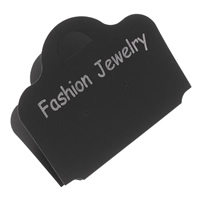 Paper Necklace & Bracelet Display Card, with letter pattern, black, 70x122mm, 200PCs/Bag, Sold By Bag