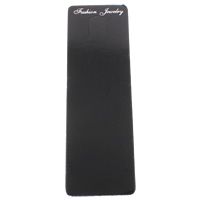 Papel Collar y pulsera Display Card, Rectángular, con el patrón de la letra, Negro, 40x130mm, 200PCs/Bolsa, Vendido por Bolsa