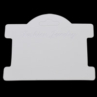 Papper Hår Elastisk Display, med bokstaven mönster, vit, 97x75mm, 200PC/Bag, Säljs av Bag