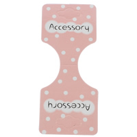 Paper Necklace & Bracelet Display Card, with letter pattern, pink, 35x89mm, 200PCs/Bag, Sold By Bag